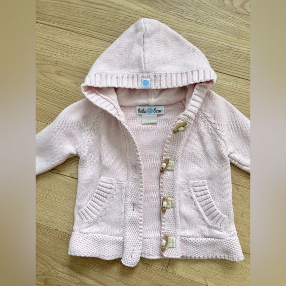 Beba Bean knit cardigan with hood 6-12 months - Picture 4 of 5